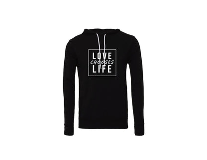 Love Chooses Life Black Hoodie