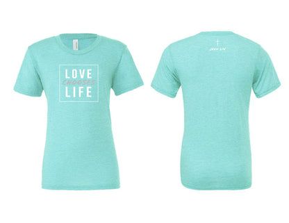 Love chooses Life Short Sleeve Tri-Blend Crew T-shirt